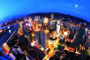 Night View Chongqing Skyline