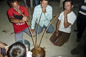 New Year Drinking Game Laos Village
