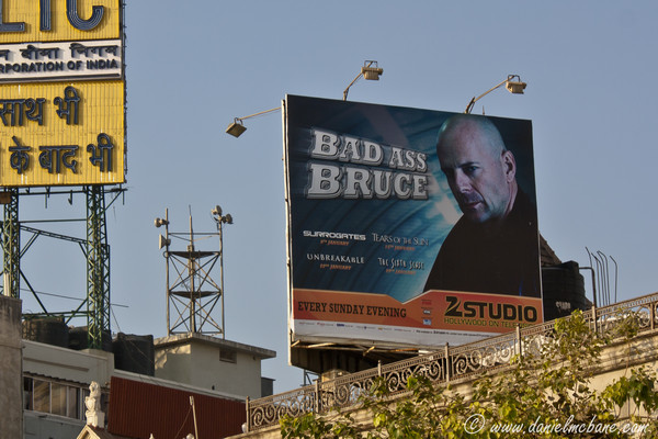 Bruce Willis Billboard Mumbai