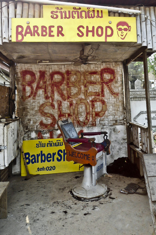 Barber Shop Vang Vieng Laos