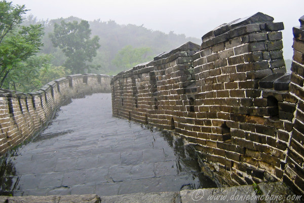 Great Wall of China in the Rain