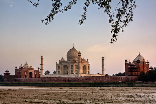 Taj Mahal across the Yamuna River