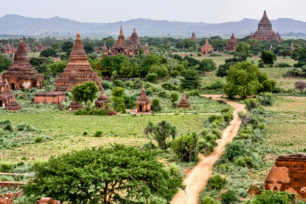 Temples and stupas in Bagan Myanmar
