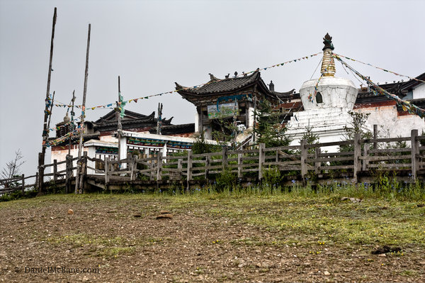 Tibetan temple on Jade Dragon Snow Mountain