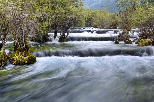 Rushing water in Jiuzhaigou, Sichuan, China