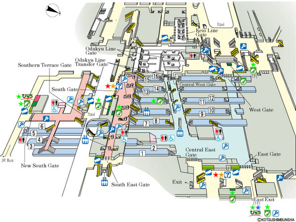 JR Shinjuku Station map