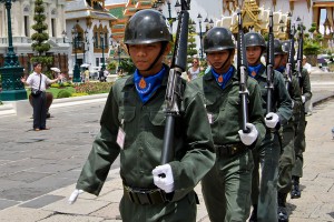 Thai soldiers at Bangkok Grand Palace