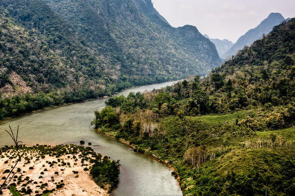 The Nam Ou River near Muang Ngoi in Laos
