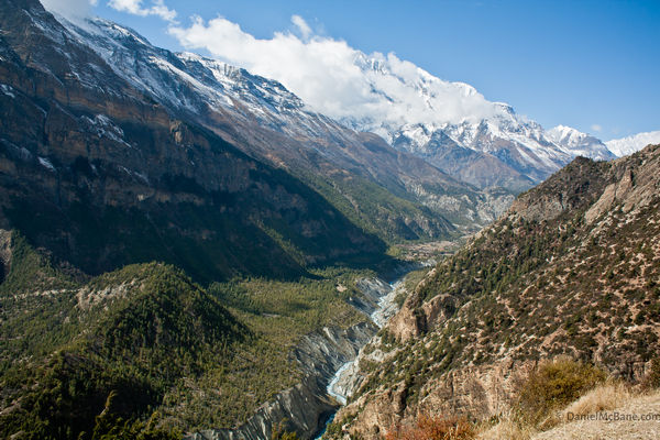 the Manang valley after Pisang in Nepal
