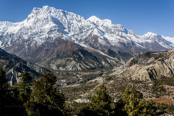 Annapurna III behind Manang valley, Nepal