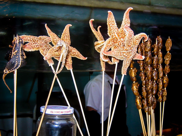 starfish snacks in Beijing, China