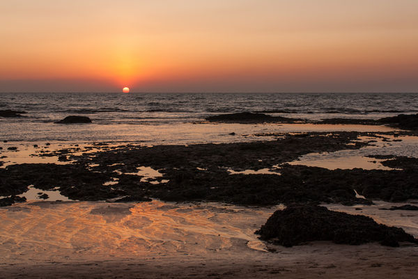 Beautiful sunset in Goa India