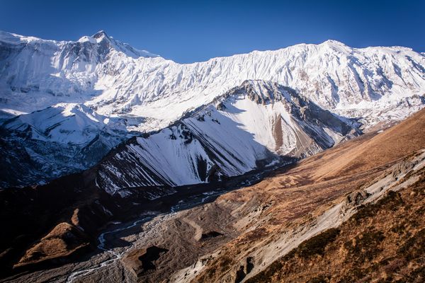 Tilicho Peak along the Annapurna Circuit in Nepal